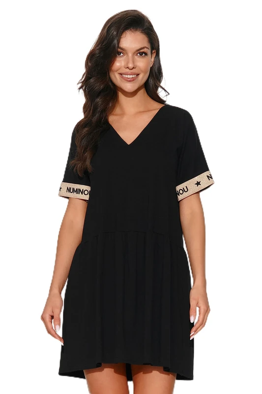 Numinou Women's Casual Dress, Black, 10/12