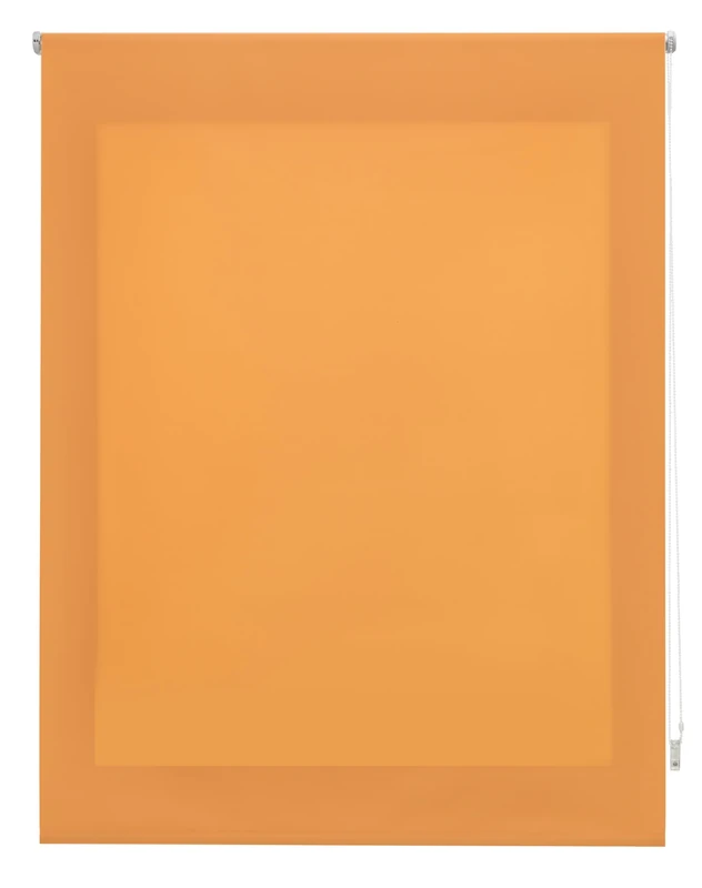 DECORBLIND | Smooth Translucent Roller Blind, Blind Size: 100 x 250 cm Width x Length/Plain Fabric Dimensions: 97 x 245 cm – Translucent Orange Blind Easy Installation to Wall or Ceiling - Image 1