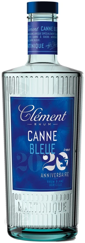 Clément Rhum Clement Canne Bleue: Vintage 2020: Blue Cane Agricole White Rhum / 100% blue sugarcane/Distilled and bottled in Martinique / 50% vol, 700ml/ perfect for Ti'Punch, short and long drinks