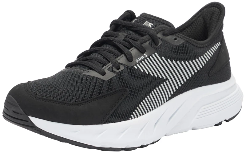 Diadora Men's Step 3 Gymnastics Shoe, Black Silver, 12 UK
