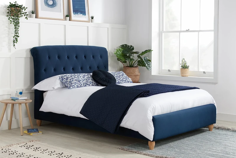 Birlea Furniture 120CM BROMPTON BED MIDNIGHT BLUE