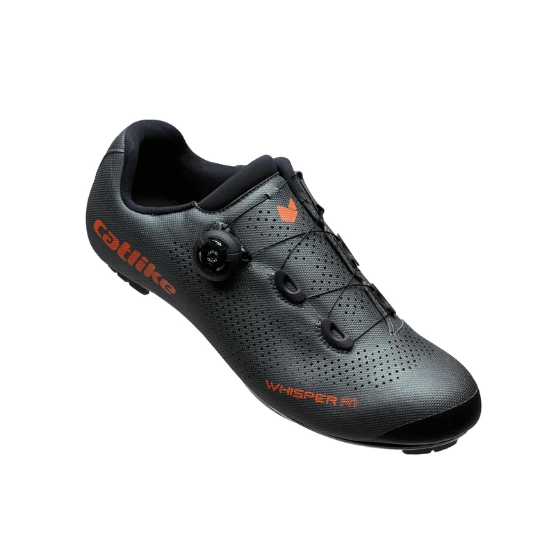 Catlike 7200300022 - Whisper R1 Road Cycling Shoes Size 39 – Lightweight, Stiff Composite Sole, Premium Mycro Fiber Construction, Dial Lacing System, and Advanced Breathability, Grey