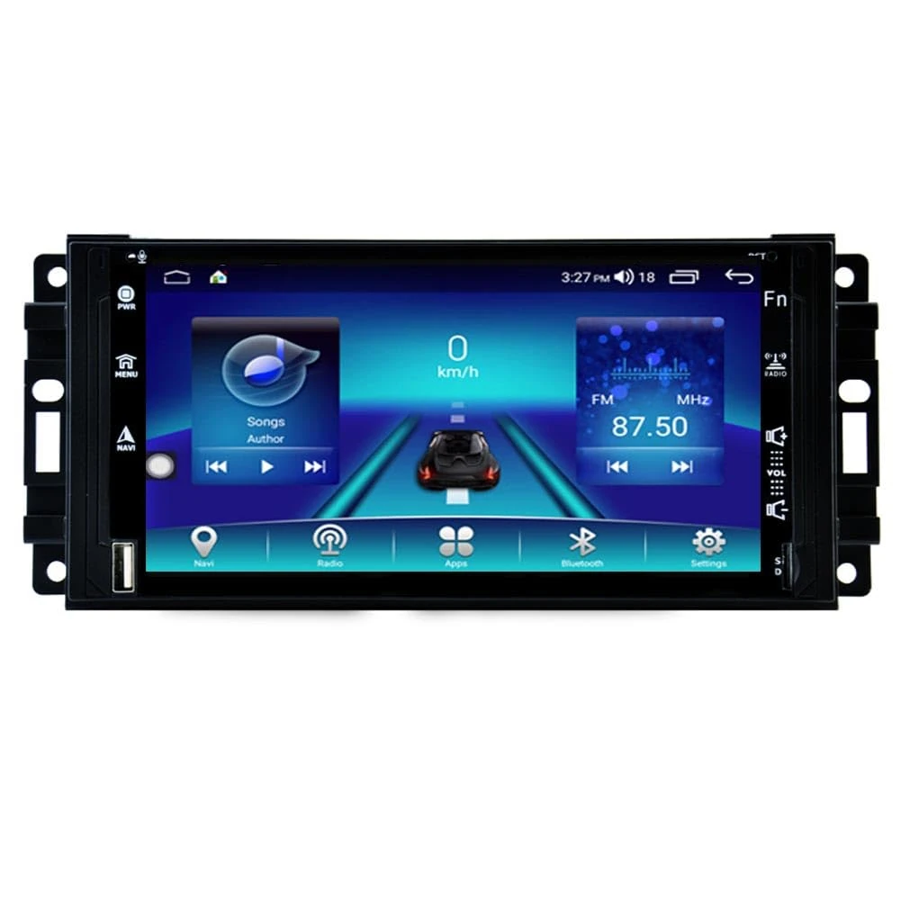 7 inch Android 15 Car Radio Stereo for Chrysler Sebring Aspen 300C Cirrus Dodge RAM Jeep Wrangler Multimedia Video Player Head Unit GPS Navi WIFI Bluetooth Carplay Multiple UI