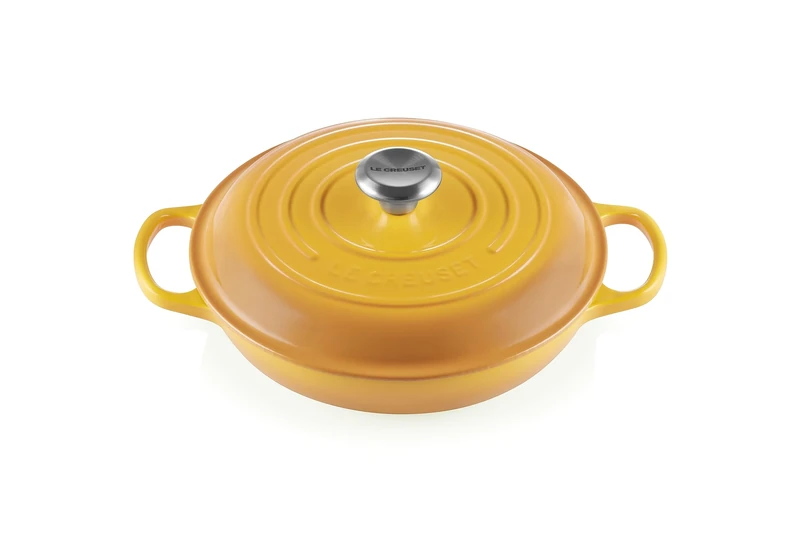 LE CREUSET Signature Sh.Casserole/braiser 26cm Nectar SS Knob
