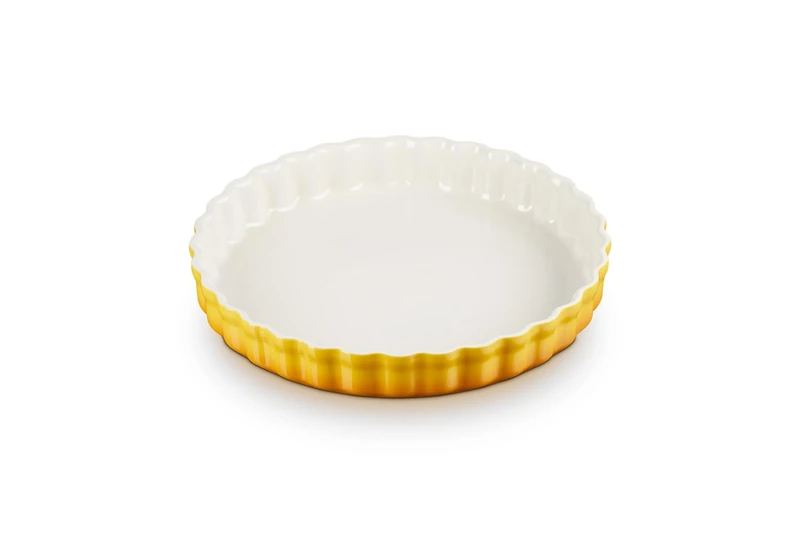Le Creuset Heritage Fluted Flan Dish, Stoneware, 28 cm, 1.82 kg, Nectar, 7112028672001