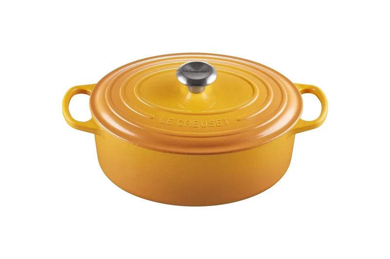 Le Creuset Signature Enamelled Cast Iron Casserole Dish with Lid - Oval, 29 cm, 4.7 litres, Nectar, 21178296724430