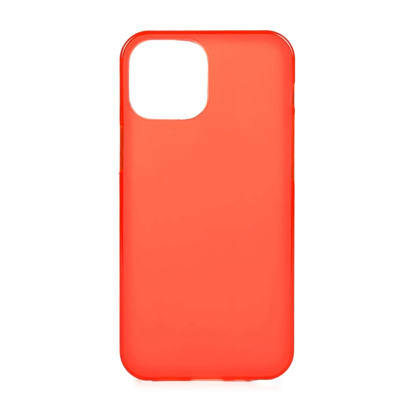 DAM. Silicone Case for iPhone 13 Mini, Semi-Transparent Matte Finish with Glossy Edges, Colour: Red