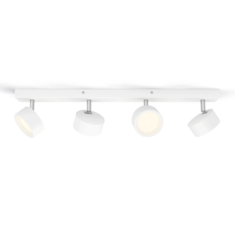 Philips LED Bracia Spot 4x5.5W Warm White 2700k [5.5W - White] For Indoor Home Lighting, Living Room, Study, Office