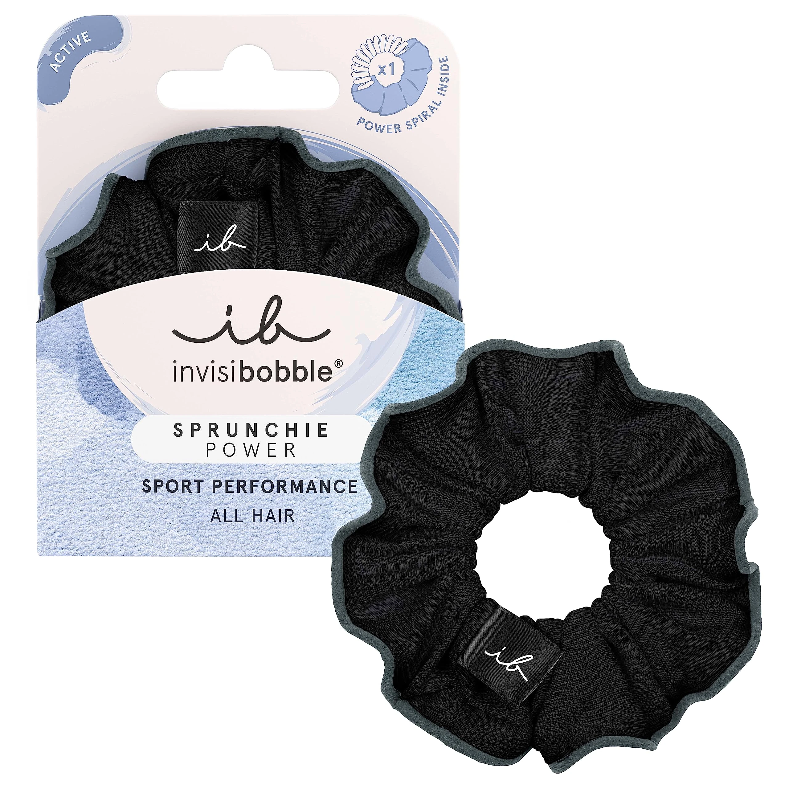 invisibobble Hair Scrunchie Power Black Panther, Hair Bobbles Strong Hold for Sports, Scrunchies Grey Black, Designed in the Heart of Munich