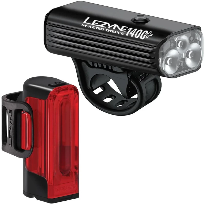 Lezyne Macro Drive 1400+ / Strip Drive Pro 400+ Light Set 1400 / 400 Lumens