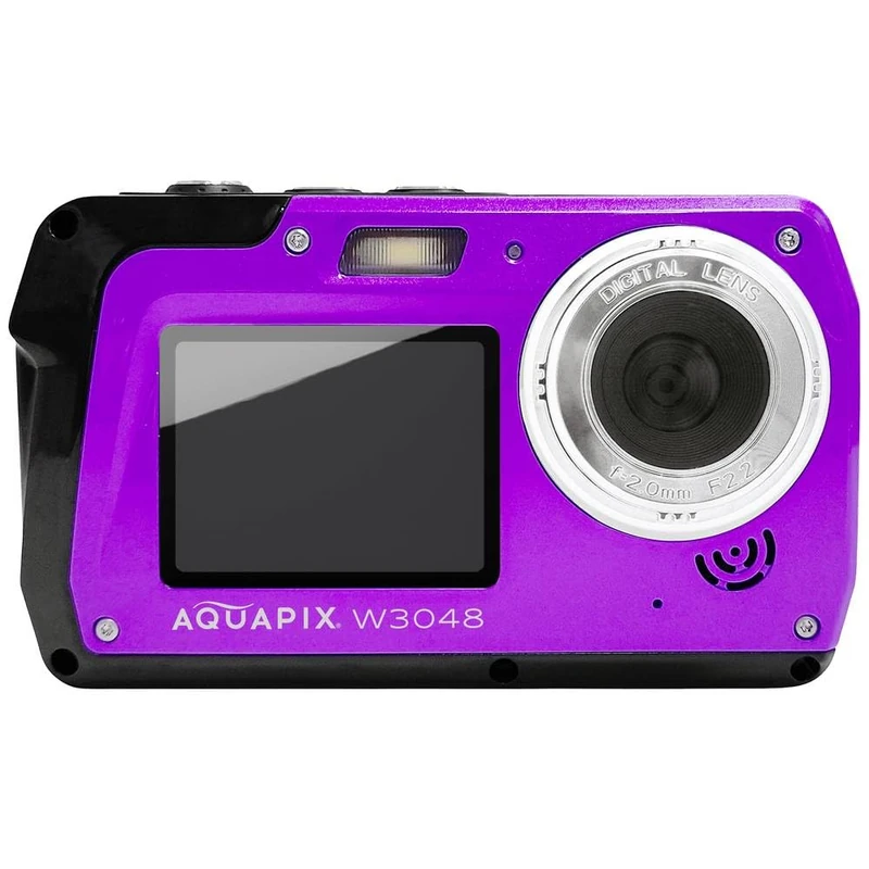 Easypix Aquapix W3048-V Edge Purple Digital Camera 48 Mill. Pixel Violet Submersible camera Front display