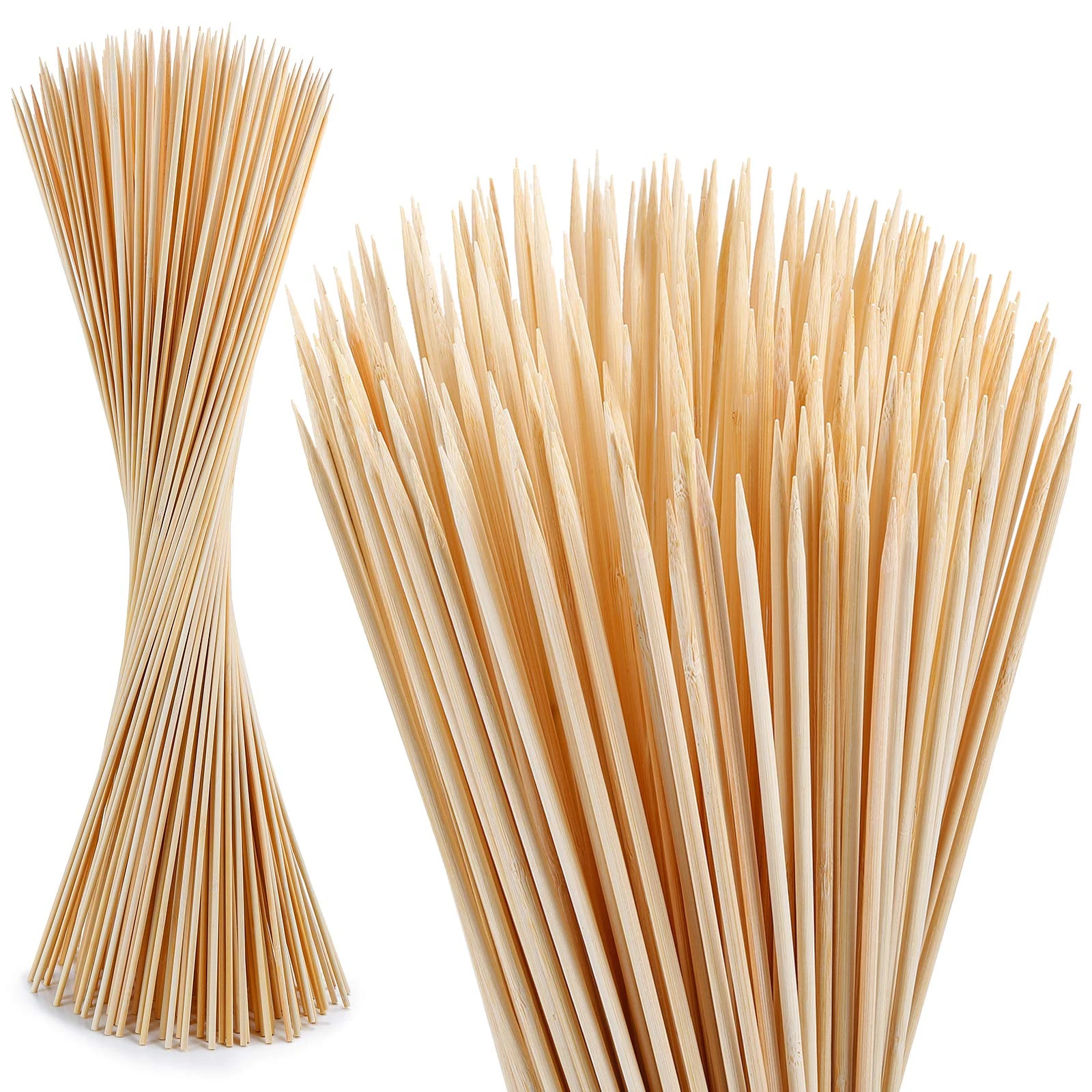 200 PCS Bamboo Marshmallow Roasting Sticks, SMores Skewers for Fire Pit, Extra Long 14 Inch Heavy Duty 4mm Thick Wooden SMores Sticks for Open Fire Pits Roaster Barbecue Hot Dog Camping Kebab Sausage