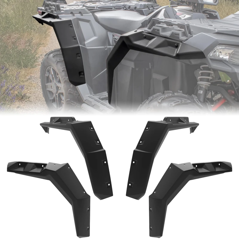 KATIMOTO Front & Rear Extended Fender Flares for Polaris Sportsman XP 1000 850, ATV Heavy-Duty Mud Flaps Splash Guards Kit for Polaris Sportsman XP 1000 850 2017-2023 Accessories, OEM# 2882455, 4PCS