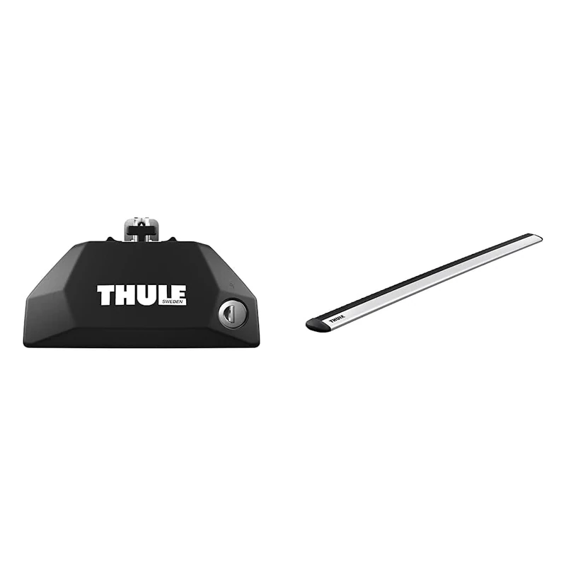 Thule Evo Flush Rail & Wingbar Evo 2 Pack 127: Thule Roof Rack for Vehicles with Flush Rails