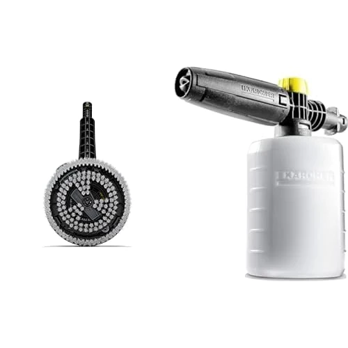 Kärcher Rotating Wash Brush WB 130 with Universal Brush Attachment, Accessories for Kärcher Pressure Washer K 2-K 7 & FJ6 Foam Nozzle - Pressure Washer Accessory