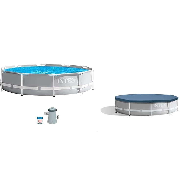 Intex 10Ft X 30In Prism Frame Pool Set & 28030 Framepool Cover 305 cm