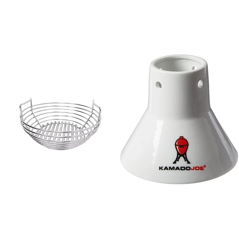 Kamado Joe® Stainless Steel Charcoal Basket Grill Accessory for Joe Jr™ & KJ-CS Ceramic Chicken Cooking Stand