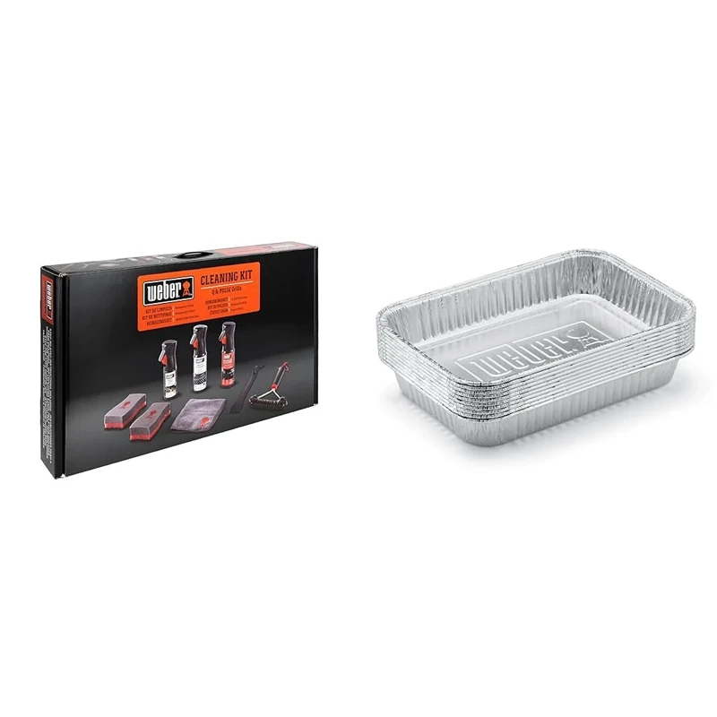 Weber Q Series BBQ Cleaning Kit - 10-Piece, Small, Silver for Q and Pulse Barbecues