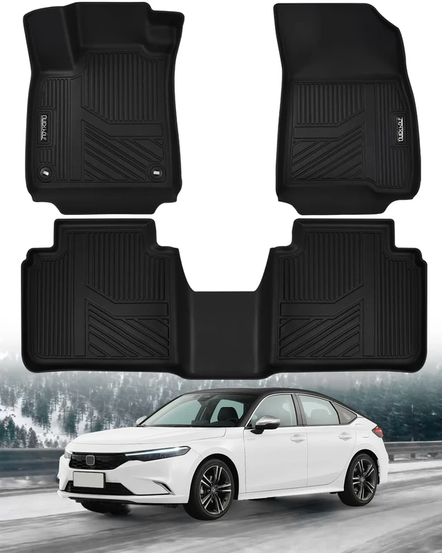 Quickwolf Floor Mats for 2023 2024 Honda Accord(Include Hybrid), All Weather Protection Waterproof Floor Mats for Honda Accord Interior Accessories 2023 2024