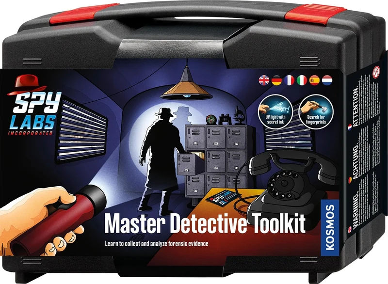 Kosmos 617240 Spy Labs Incorporated Detective Toolkit, Case for Children from 8 Years With Utensils and Professional Tips, Multilingual Instructions in EU5, Medium