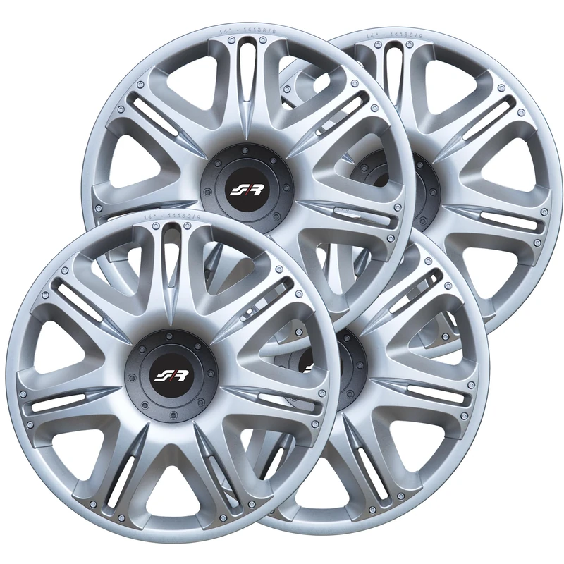 Set of 4 wheel covers NAS 15" inch universal car wheel covers Simoni Racing Grey