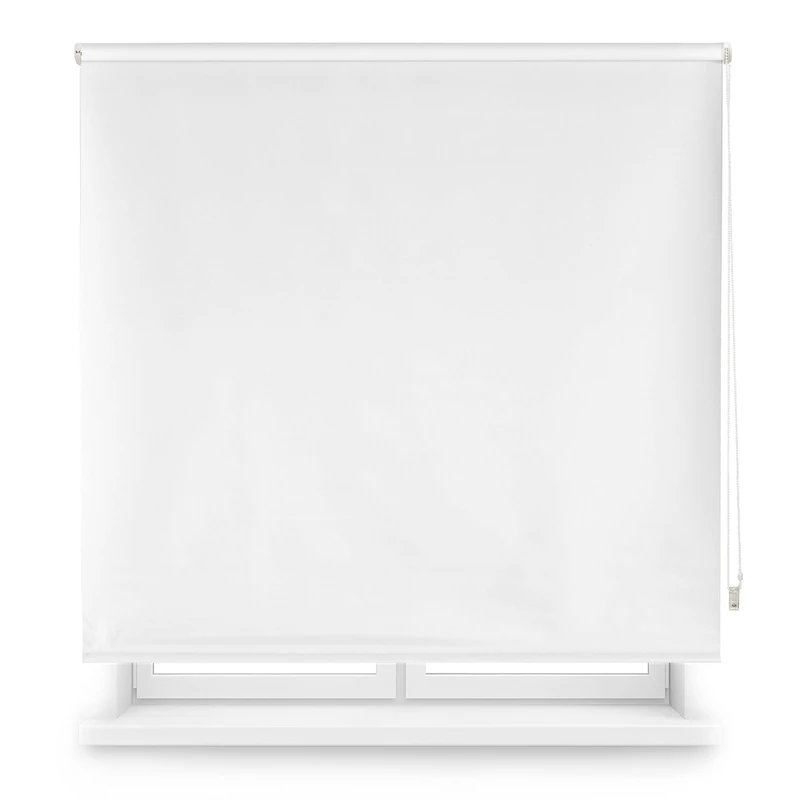 Decorblind | Thermal Blackout Roller Blind, Measure 140 x 230 Width x Length/Fabric 137 x 225 - Plain Ecru Colour, Easy Installation to Wall or Ceiling