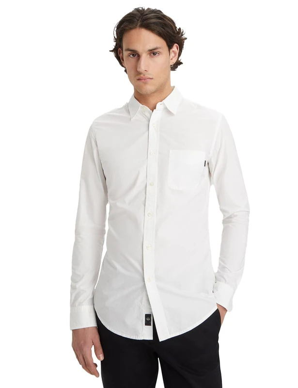 Dockers Men's Original Slim Shirts, Lucent White, M