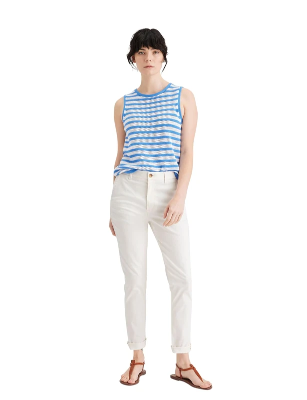 DOCKERS Women's Weekend Chino Slim Pants, EGRET, 27W Long