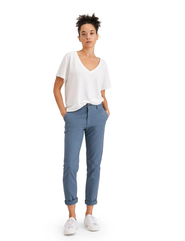 DOCKERS Women's Weekend Chino Slim Pants, VINTAGE INDIGO, 30W Long