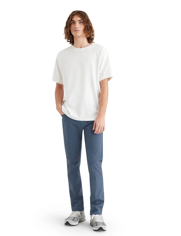 Dockers Men's Smart 360 Flex Jean Cut Slim Casual Chinos, Vintage Indigo Lightweight, 33 W/34 L