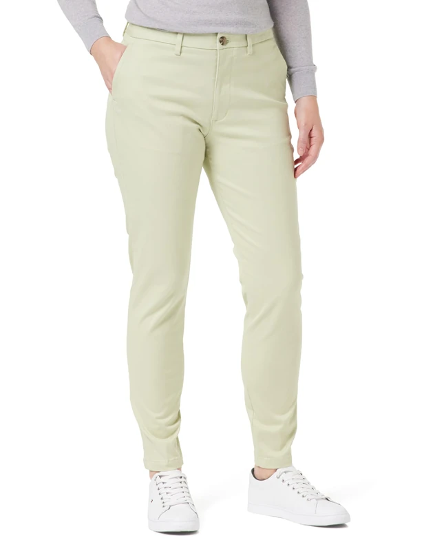 DOCKERS Women's Weekend Chino Skinny Pants, LINT, 24W Long