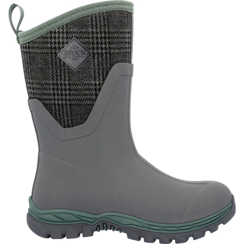 Muck Boots Women's Arctic Sport Mid Fleece Lined Waterproof Pull on Boot, Grey, 7