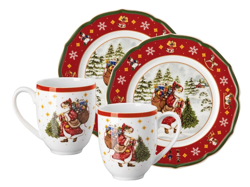 Hutschenreuther Happy Wintertime Red Set of 4 - Image 1