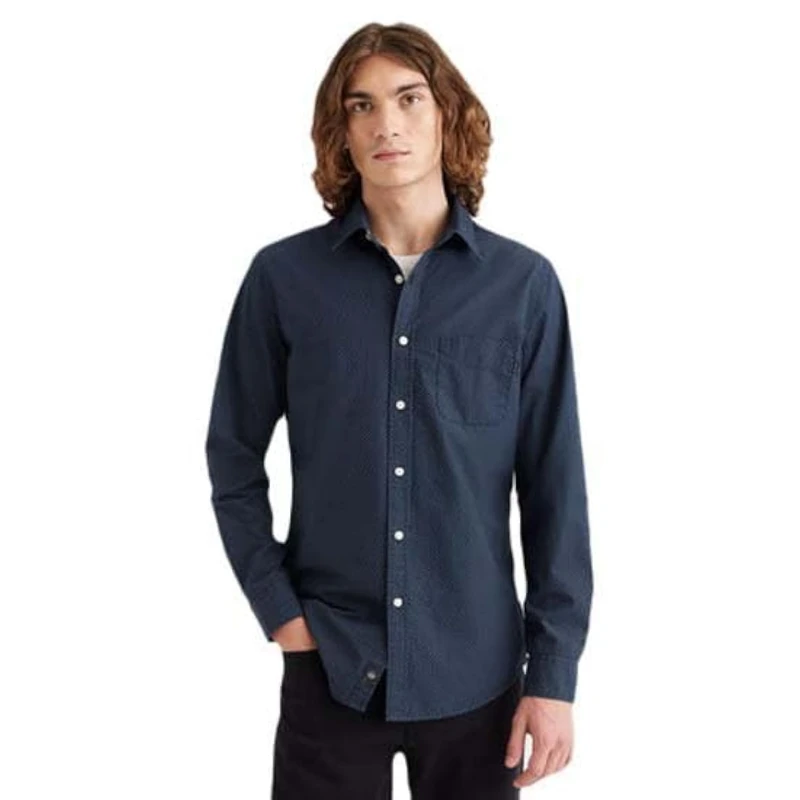 Dockers Men's Original Slim Shirt, Parade Navy Blazer, S