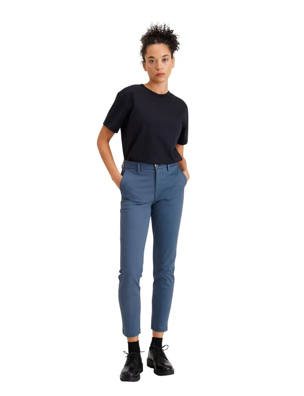 DOCKERS Women's Weekend Chino Skinny Pants, VINTAGE INDIGO, 27W Long