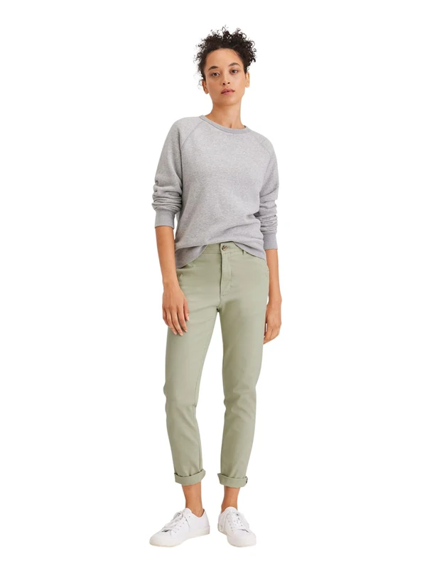 DOCKERS Women's Weekend Chino Slim Pants, LINT, 25W Long