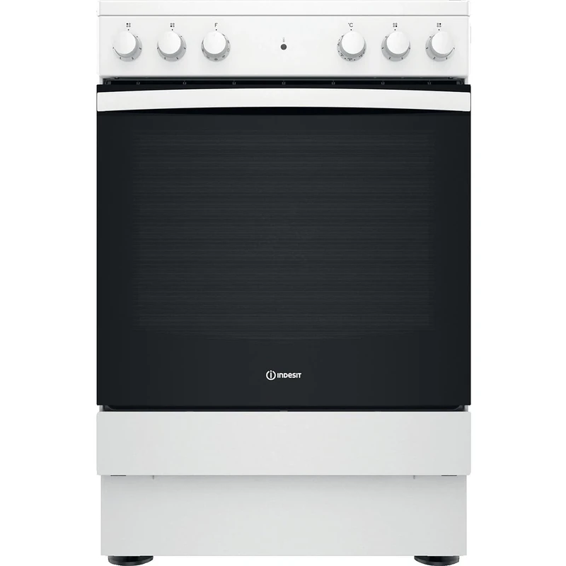 Indesit 60cm Electric Cooker With Ceramic Hob - White