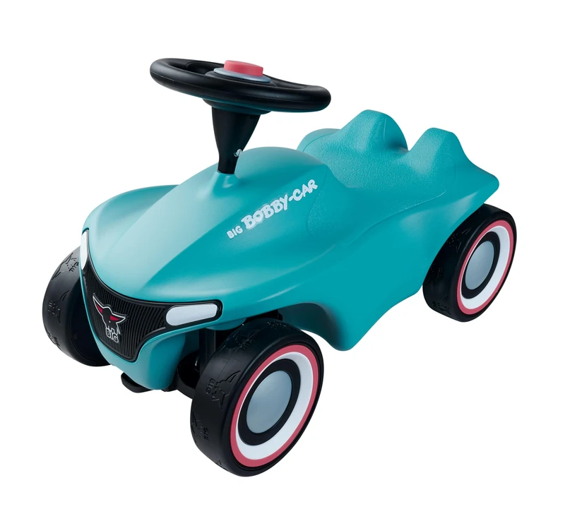BIG Bobby Car Neo Azure - Ride-On Car from 1 Year, Limited Edition in Trendy Colour 2023 Azure Blue, Car for Children with Whisper Tyres, Safety Steering Wheel and Horn, 1-5 Years (max. 50 kg)