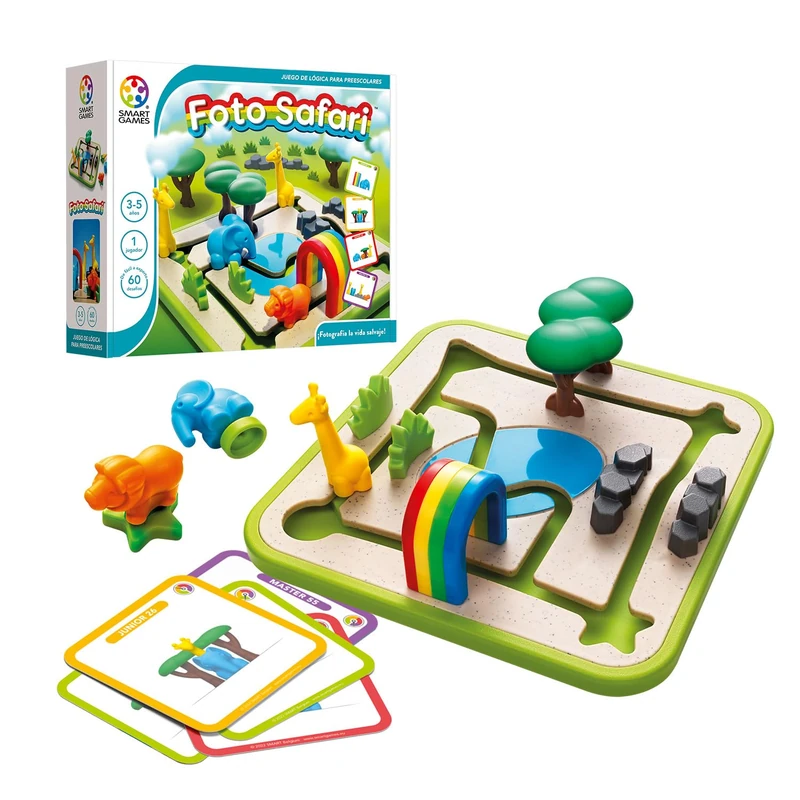Smart Games - Safari Photo | Children's Games | Kids Puzzles | Educational Games Kids 3 Years | Games Kids 3 Years Old Or Above | Gift Boy 3 Years Or Above