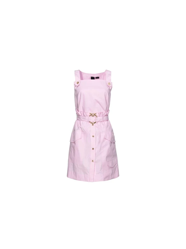 Pinko Women's Augia Love Piercing Poplin Dress Casual, N78_Pink Sweet Lilac, UK XL