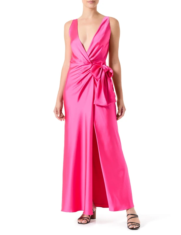 Pinko VALPOLICELLA Satin Dress MARTELLATO, N17_Pink Pinko, 10