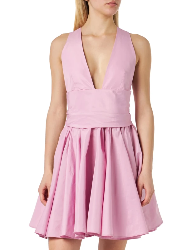 Pinko Women's Casalfermo Taffeta Dress Casual Night, N98_Smoke Orchid, 10