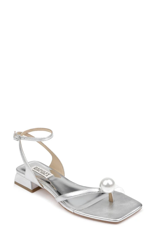 Badgley Mischka Women's Lola Heeled Sandal, Silver, 6.5 UK