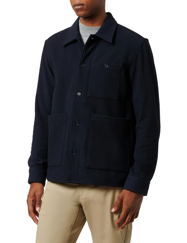 Seidensticker Studio Regular fit Long-Sleeved Shirt, darkblue, XS