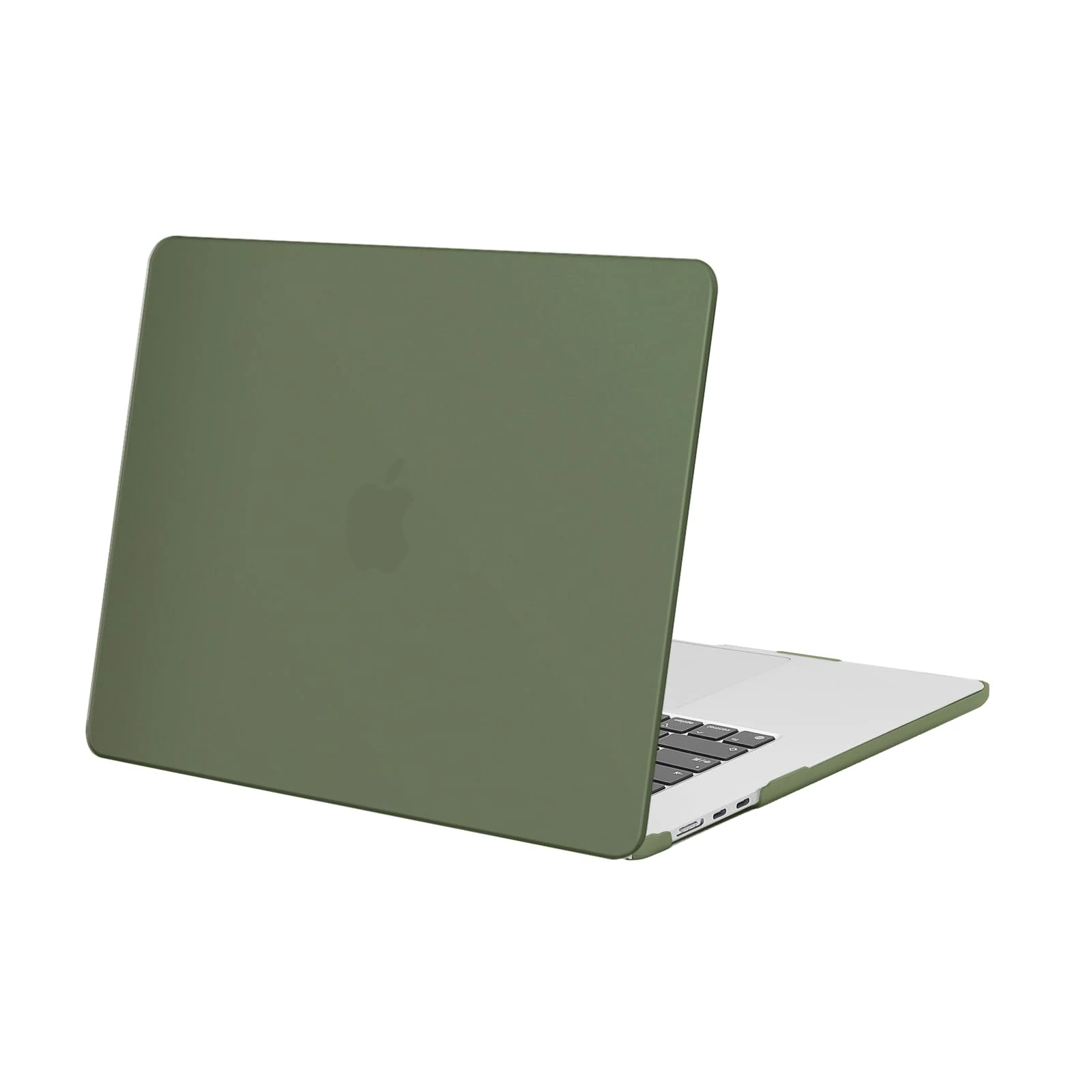 MOSISO Compatible with MacBook Air 15 inch Case 2025 2024 2023 Release M4 M3 M2 A3241 A3114 A2941 Liquid Retina Display Touch ID, Protective Plastic Hard Shell Case Cover, Army Green