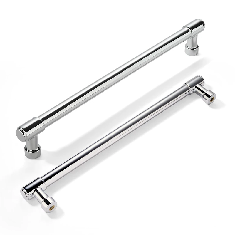 khtumeware 10 Pack 8 Inch(203mm) Polished Chrome Cabinet Pulls Kitchen Cabinet Handles Kitchen Cabinet Hardware for Cupboard Drawer Pulls Dresser Handle