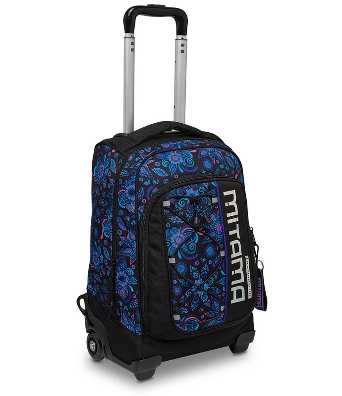 Mitama School Trolley DR.TROLLEY #BDBF - PAISLEY, Purple - Waterproof Double Compartment Backpack - Retractable Shoulder Straps - Child Travel Trolley, Black, Taglia unica, Modern