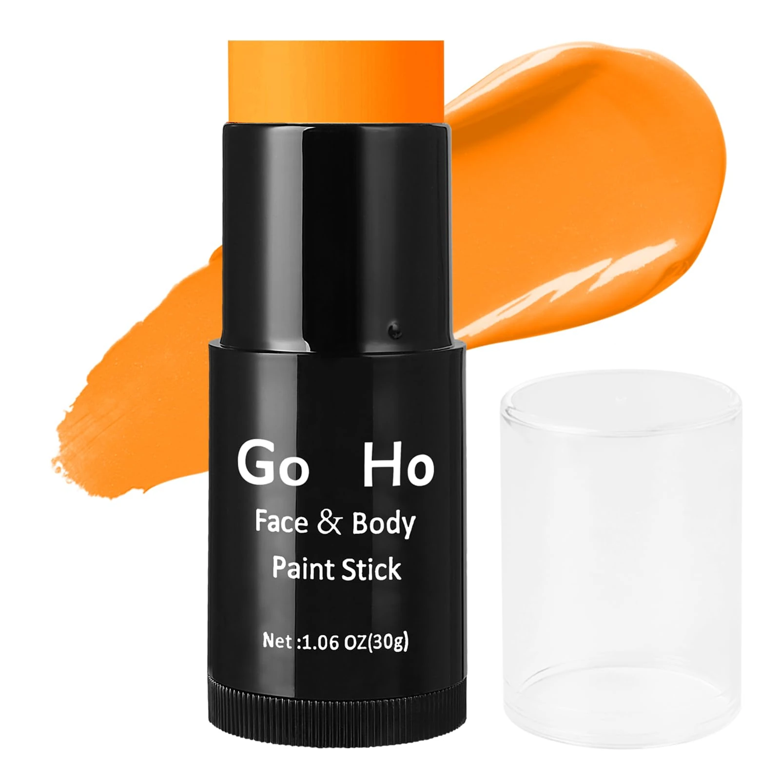 Go Ho Cream-Blendable Orange Face Paint Stick (1.06 Oz),Orange Full Body Paint Makeup Stick for Halloween Cosplay Joker Clown SFX Makeup,Waterproof