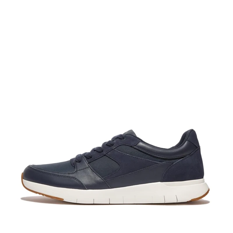 Anatomiflex Mens Material-Mix Panel Trainers Midnight Navy