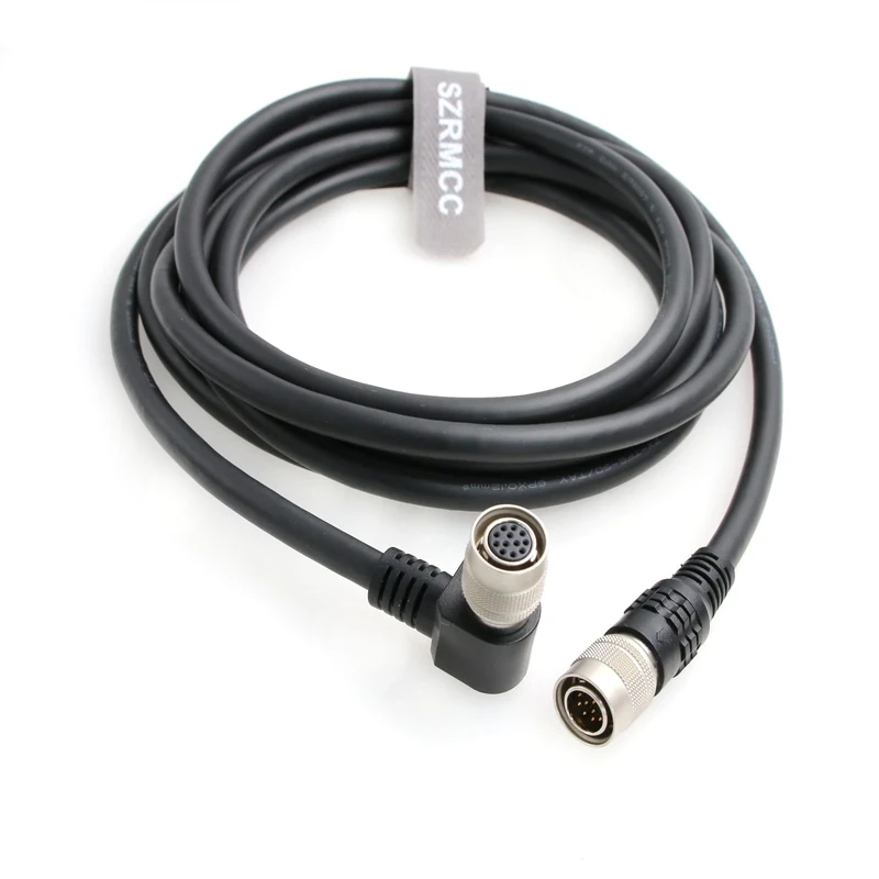 SZRMCC Hirose 12 Pin Male to Right Angle 12pin Female Shielded Replacement Cable for Sony CCXC-12P CCD XC DXC Series Intercon VCP Hitachi Industrial Camera (10m)